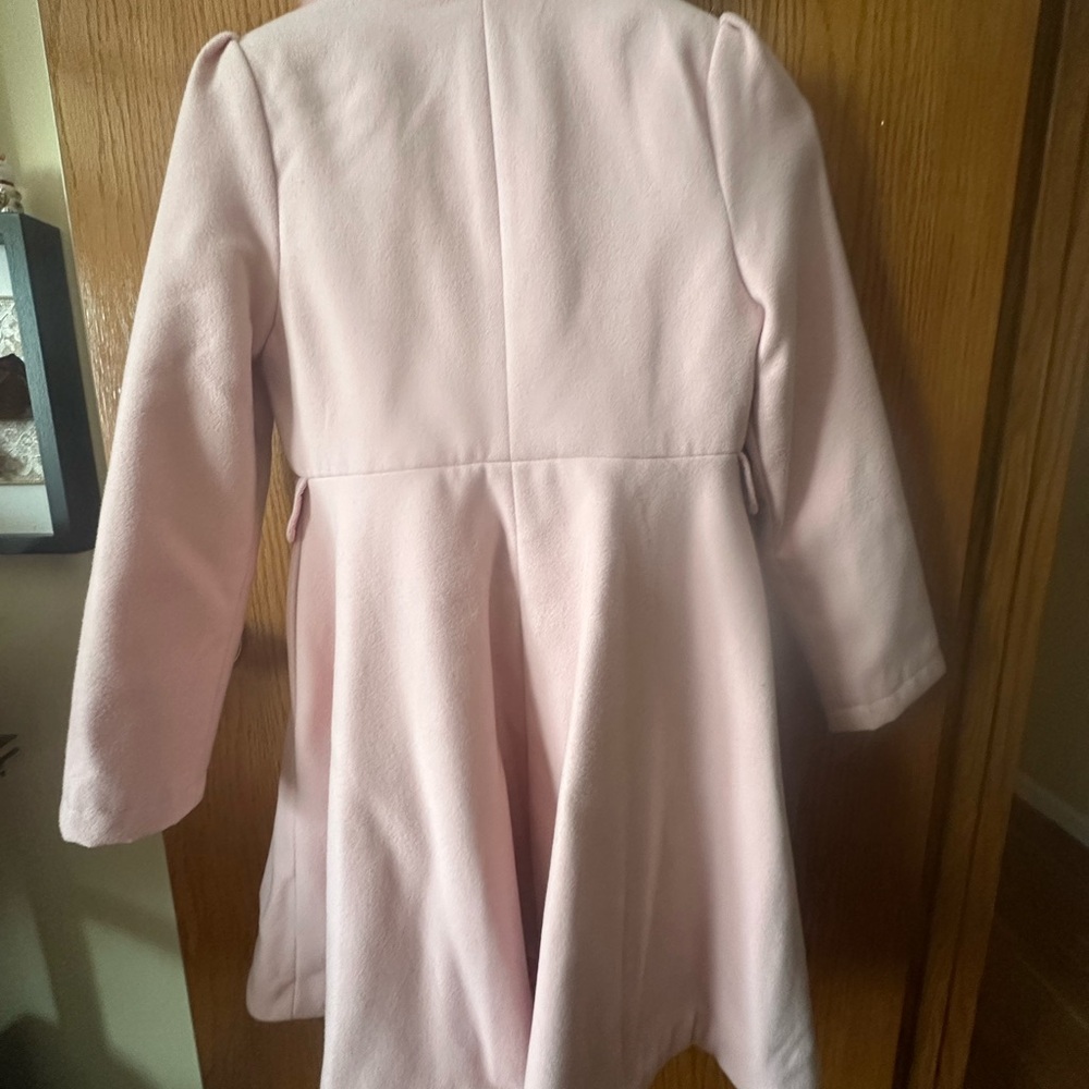 Rothschild Blush Coat with Faux Fur Trim - Picture 3 of 3